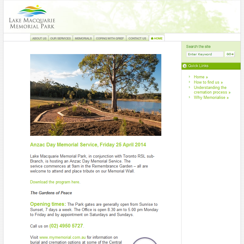 Lake Macquarie Memorial Park: A place where you can just be